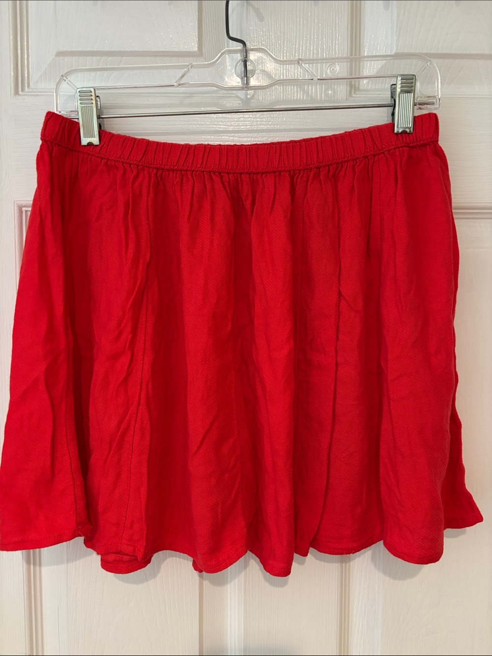GAP Red Elastic-Waist Circle Skirt